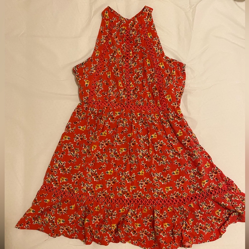 Floral Backless Short Dress